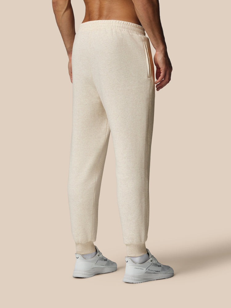 Herren Adapt Cotton Fleece Joggers - Oatmeal Marl