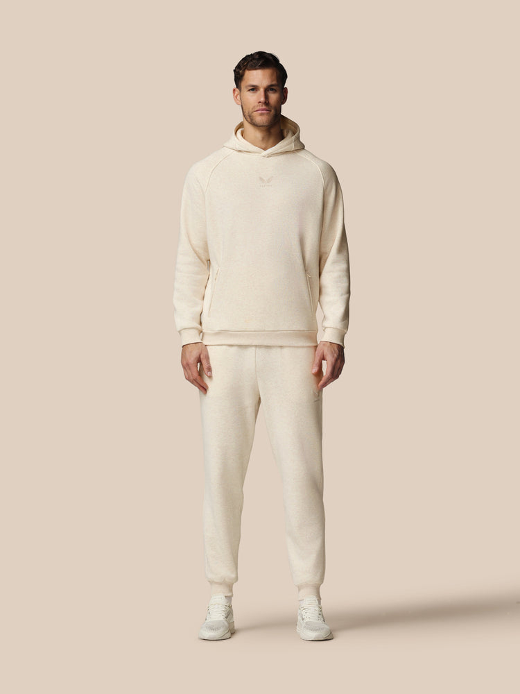 Herren Adapt Cotton Fleece Joggers - Oatmeal Marl