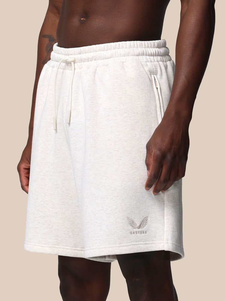 Adapt Cotton Fleece Shorts - Oatmeal Marl