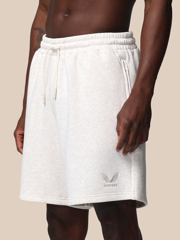 Adapt Cotton Fleece Shorts - Oatmeal Marl