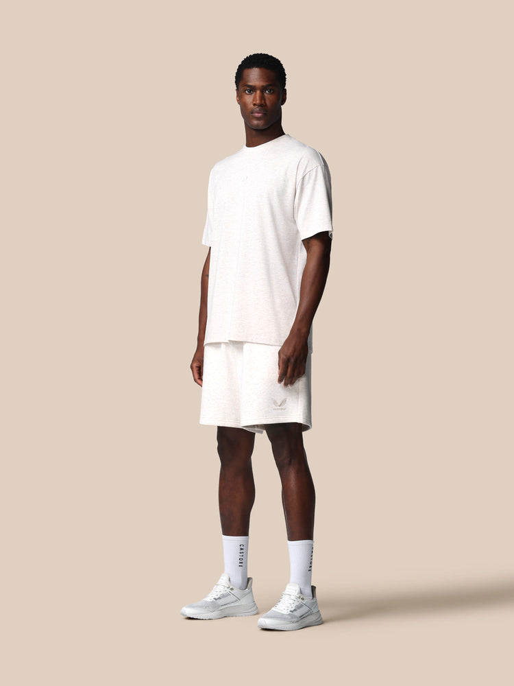 Adapt Cotton Fleece Shorts - Oatmeal Marl