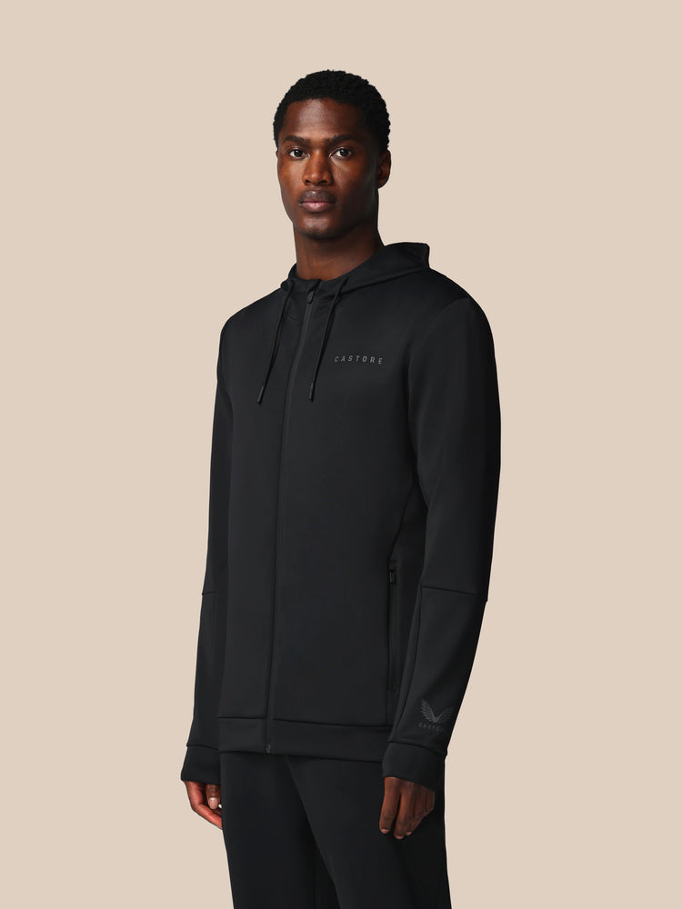 Flex Reißverschluss Hoodie - Schwarz