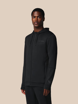 Flex Reißverschluss Hoodie - Schwarz