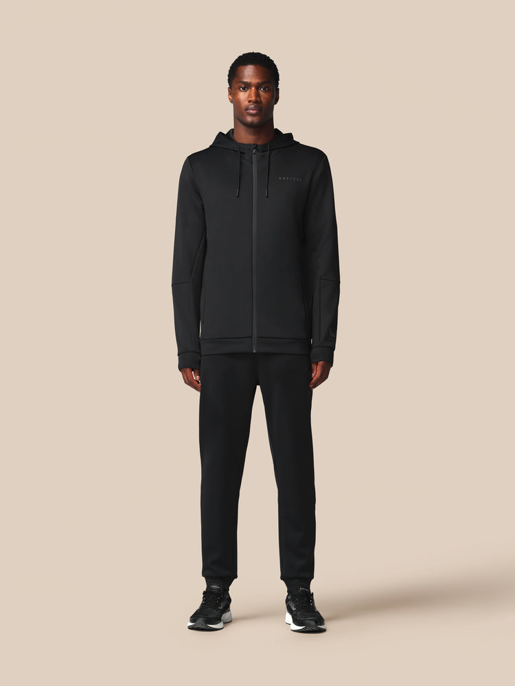 Flex Reißverschluss Hoodie - Schwarz