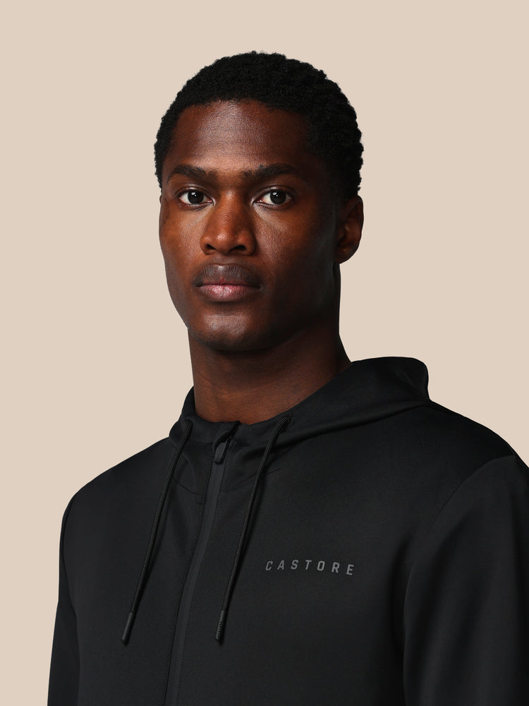 Flex Reißverschluss Hoodie - Schwarz