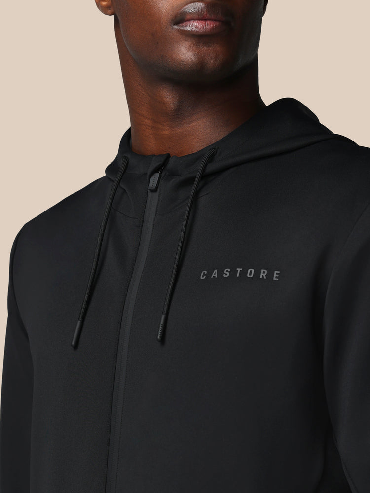 Flex Reißverschluss Hoodie - Schwarz
