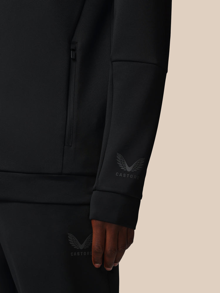 Flex Reißverschluss Hoodie - Schwarz
