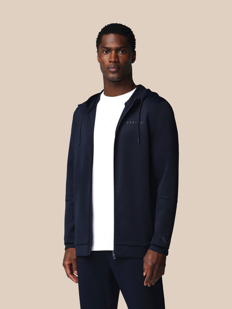 Flex Reißverschluss Hoodie - Marineblau