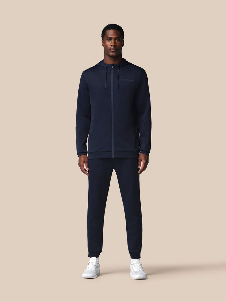 Flex Reißverschluss Hoodie - Marineblau
