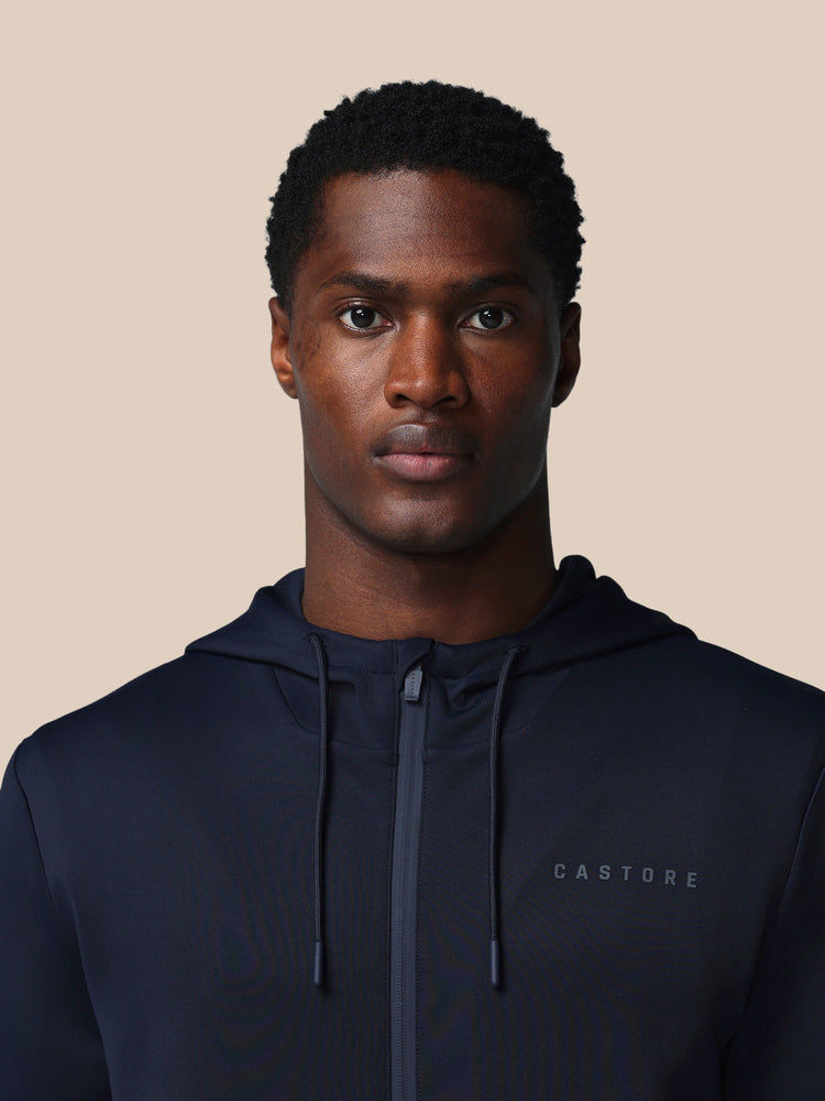 Flex Reißverschluss Hoodie - Marineblau