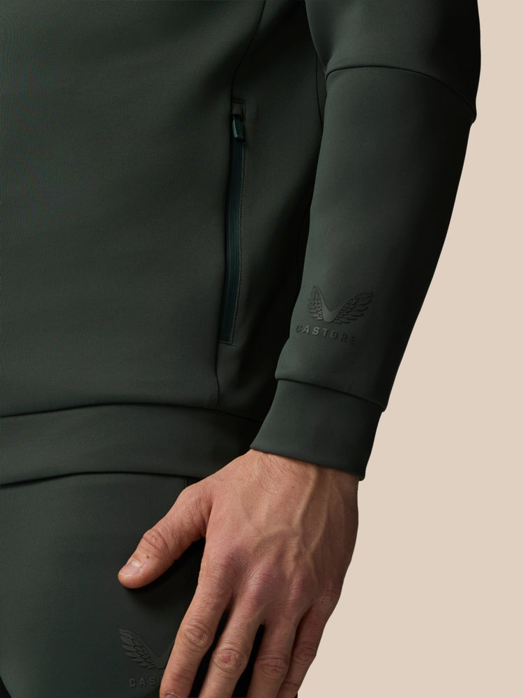 Herren Flex Langärmeliger Hoodie - Dunkelgrün