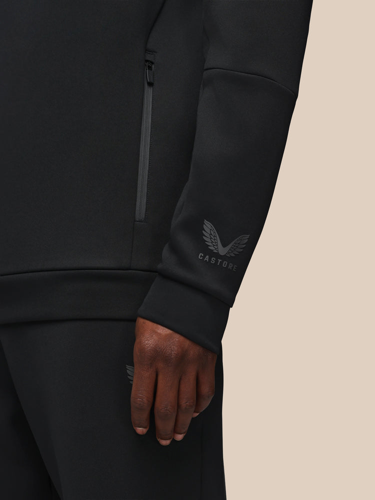 Herren Flex Langärmeliger Hoodie - Schwarz