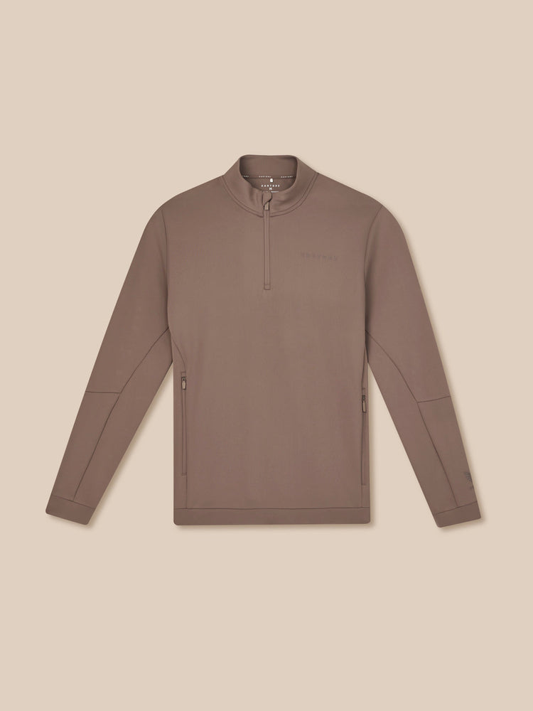 Flex 1/4 Reißverschluss Oberteil - Deep Taupe
