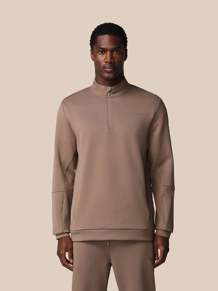 Flex 1/4 Reißverschluss Oberteil - Deep Taupe
