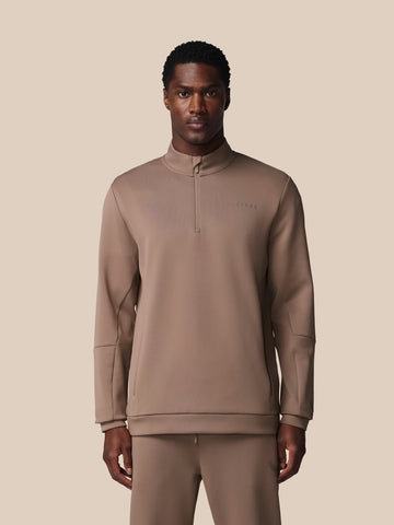Flex 1/4 Reißverschluss Oberteil - Deep Taupe