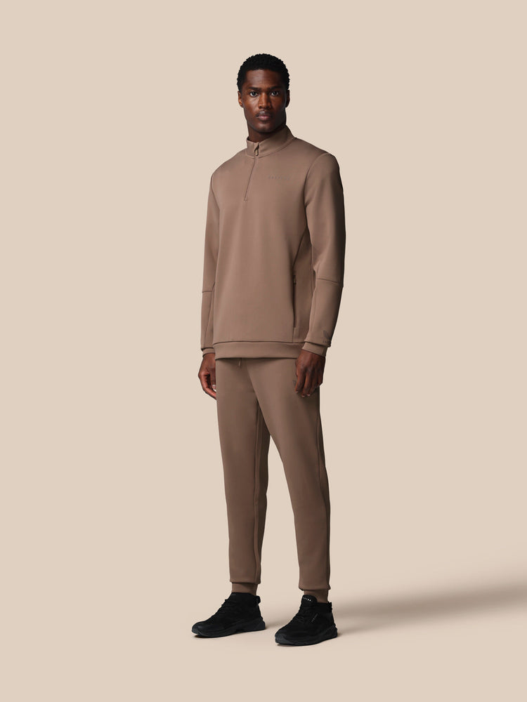 Flex 1/4 Reißverschluss Oberteil - Deep Taupe