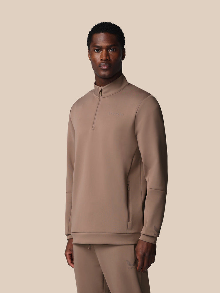Flex 1/4 Reißverschluss Oberteil - Deep Taupe
