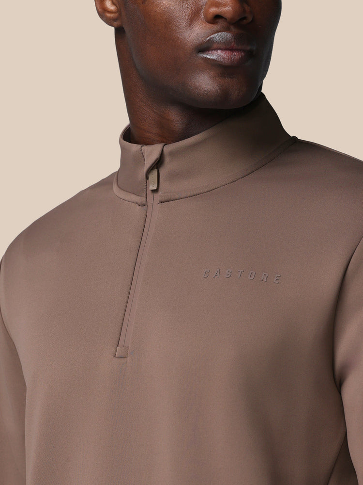 Flex 1/4 Reißverschluss Oberteil - Deep Taupe