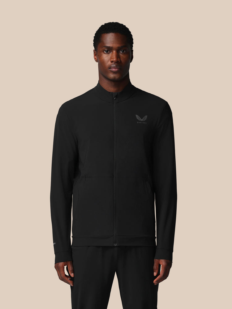 Herren Flex Langärmelige Tech Trainingsjacke - Schwarz