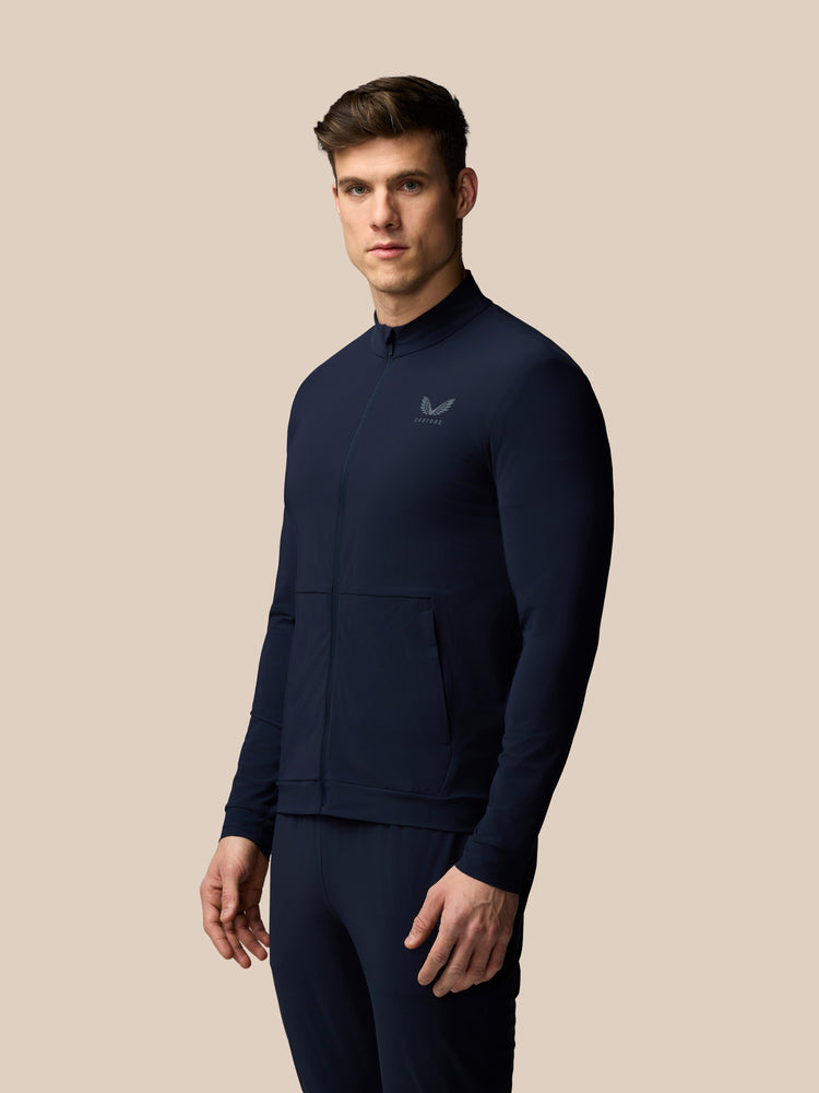 Herren Flex Langärmelige Tech Trainingsjacke - Marineblau