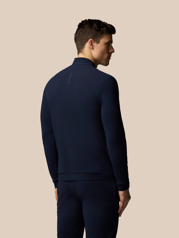 Herren Flex Langärmelige Tech Trainingsjacke - Marineblau