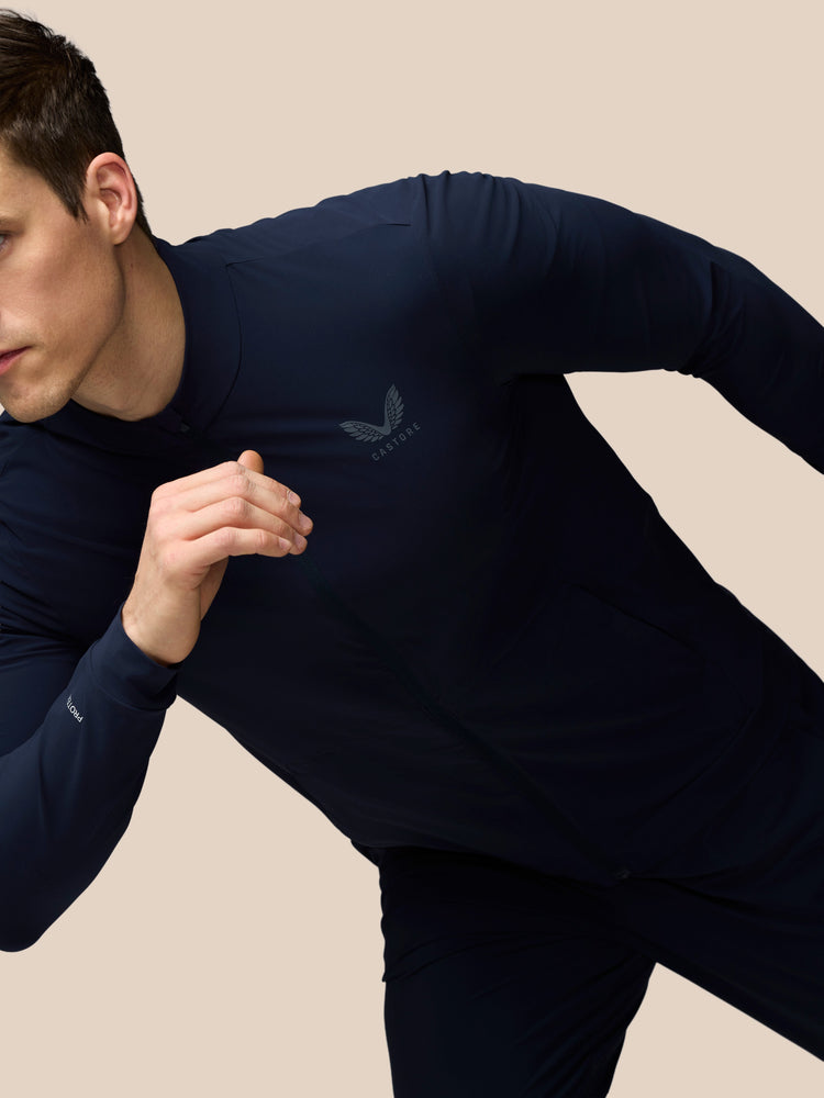 Herren Flex Langärmelige Tech Trainingsjacke - Marineblau