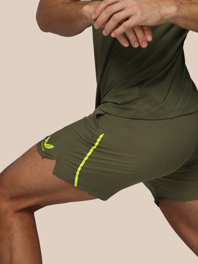 Herren Apex 6" Shorts mit Innenhose - Ivy Grün