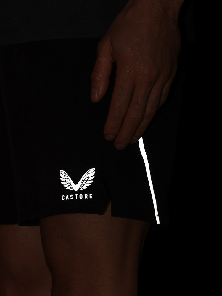 Herren Apex 6" Shorts mit Innenhose - Schwarz