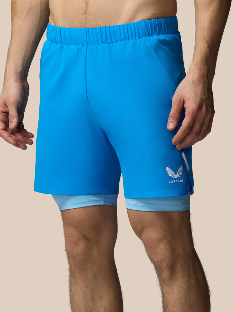 Herren Apex 2-in-1 Gewebte Shorts - Blau