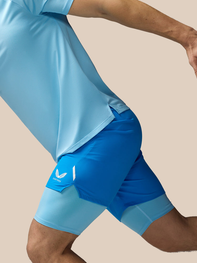 Herren Apex 2-in-1 Gewebte Shorts - Blau