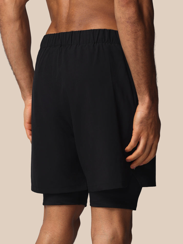 Herren Apex 2-in-1 Gewebte Shorts -Schwarz