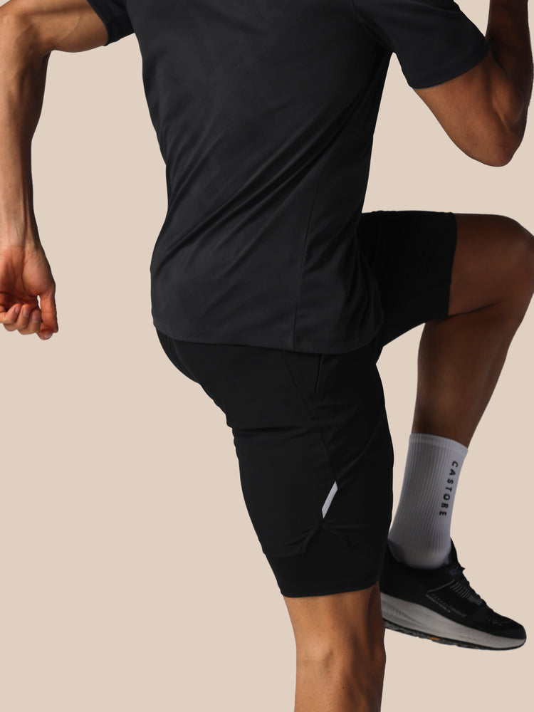 Herren Apex 2-in-1 Gewebte Shorts -Schwarz