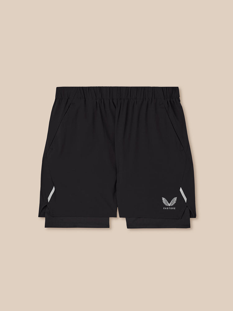 Herren Apex 2-in-1 Gewebte Shorts -Schwarz