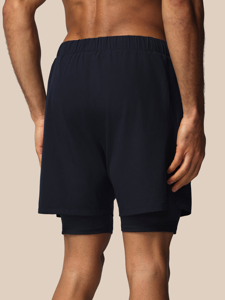 Herren Apex 2-in-1 Gewebte Shorts - Marineblau