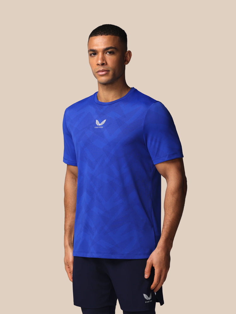Herren Apex Engineered Kurzarm T-Shirt - Azure Blau