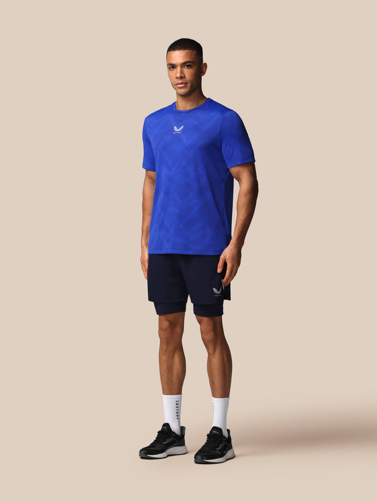 Herren Apex Engineered Kurzarm T-Shirt - Azure Blau