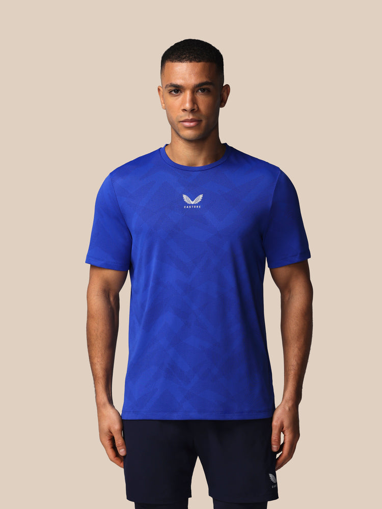 Herren Apex Engineered Kurzarm T-Shirt - Azure Blau