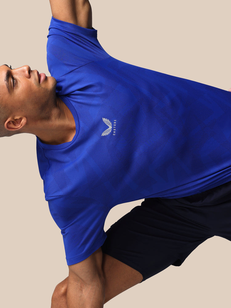 Herren Apex Engineered Kurzarm T-Shirt - Azure Blau