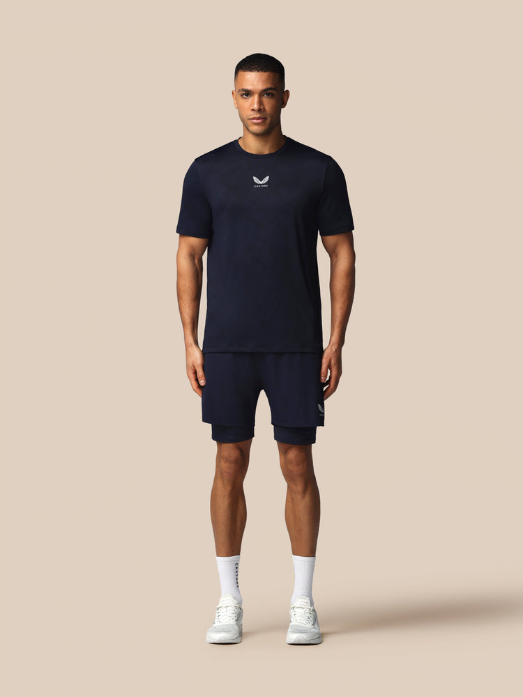 Herren Apex Engineered Kurzarm T-Shirt - Marineblau