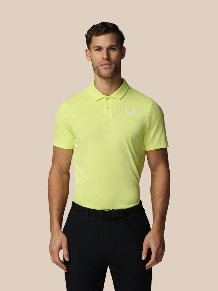 Herren Golf LVS Engineered Knit Kurzarm Polo - Lime