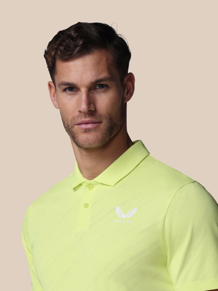 Herren Golf LVS Engineered Knit Kurzarm Polo - Lime
