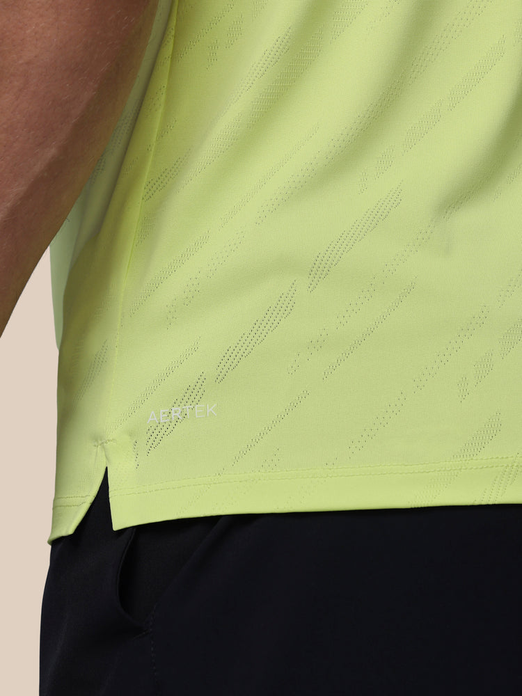 Herren Golf LVS Engineered Knit Kurzarm Polo - Lime
