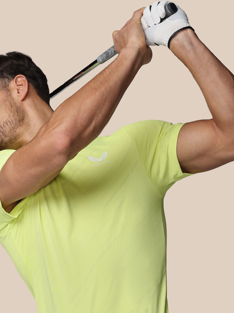 Herren Golf LVS Engineered Knit Kurzarm Polo - Lime