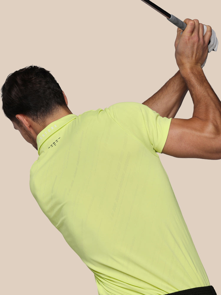 Herren Golf LVS Engineered Knit Kurzarm Polo - Lime