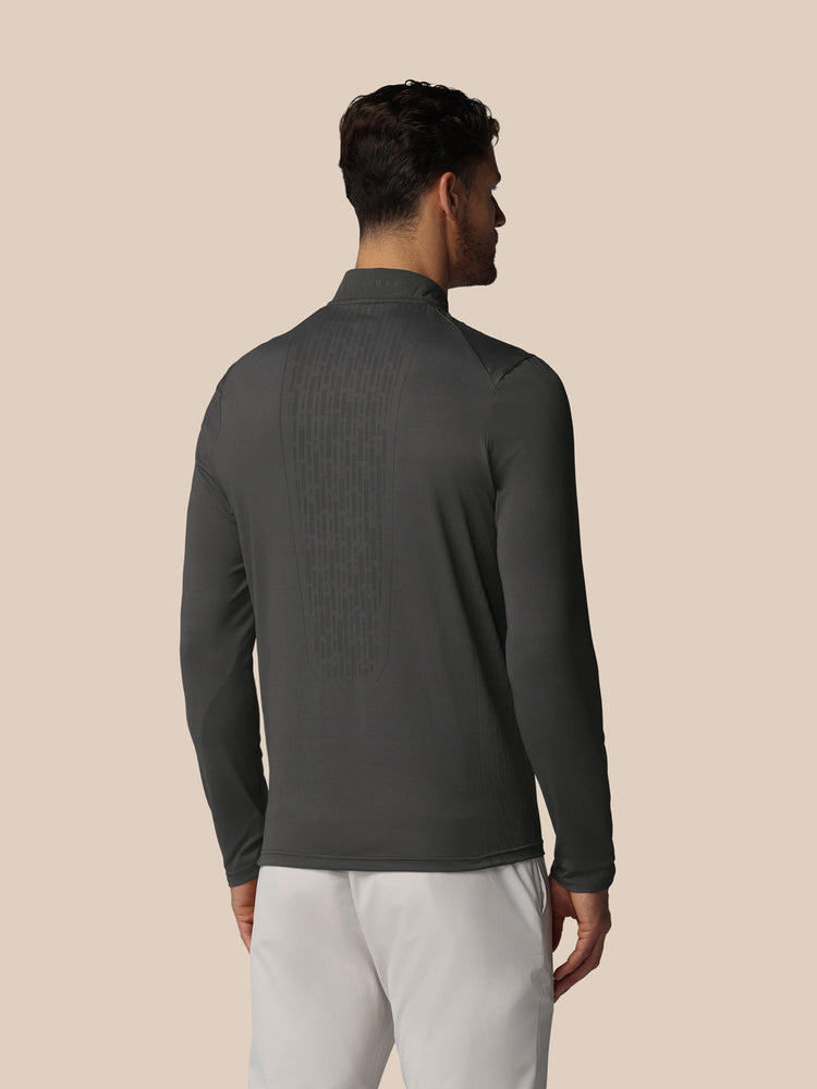 Herren Golf LVS Viertelreißverschluss Langärmliges Oberteil - Gunmetal