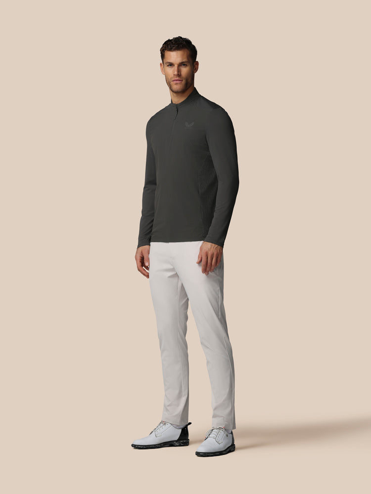 Herren Golf LVS Viertelreißverschluss Langärmliges Oberteil - Gunmetal