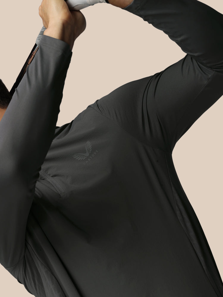 Herren Golf LVS Viertelreißverschluss Langärmliges Oberteil - Gunmetal