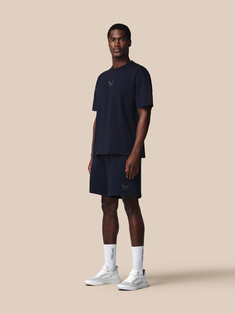 Herren Adapt Cotton Kurzarm Locker Sitzendes T-Shirt - Marineblau