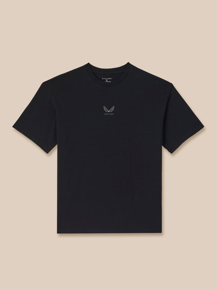 Herren Adapt Cotton Kurzarm Locker Sitzendes T-Shirt - Schwarz