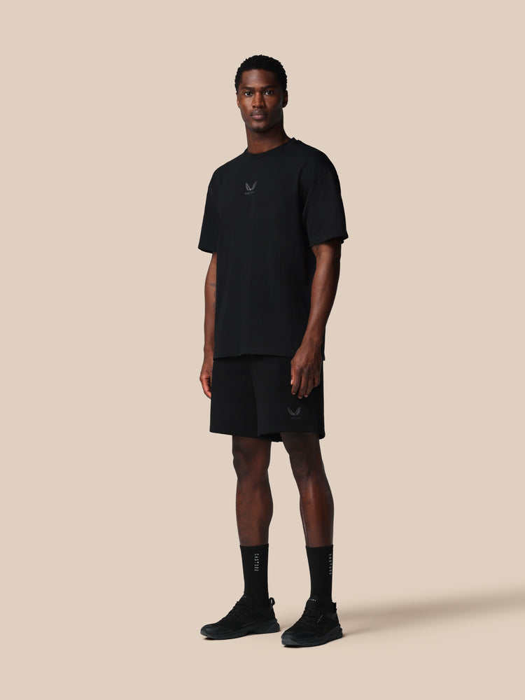 Herren Adapt Cotton Kurzarm Locker Sitzendes T-Shirt - Schwarz